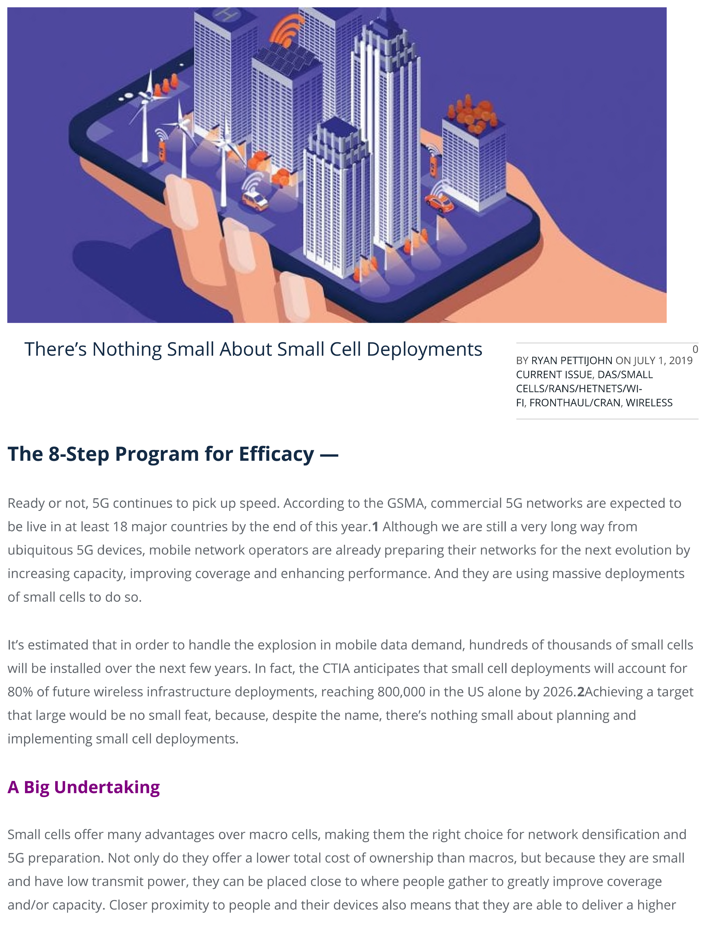 There’s Nothing Small About Small Cell Deployments | ISEMAG